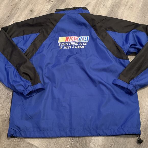 NASCAR Jacket Mens Large Full Zip Racing Windbreaker Lightweight Embroidered - Picture 4 of 5